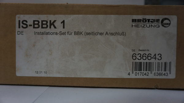 Brötje Installations-Set für BBK (seitlicher Anschluss) 636643