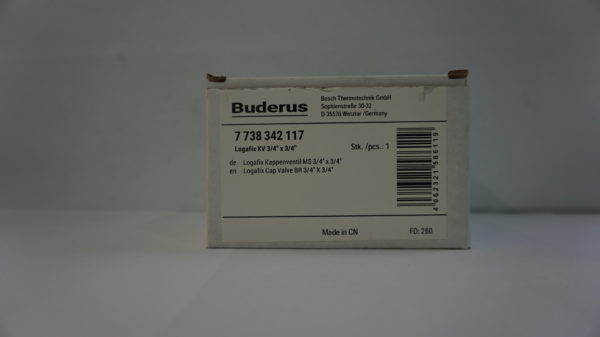 Buderus Logafix Kappenventil MS 3/4" x 3/4" 7738342117